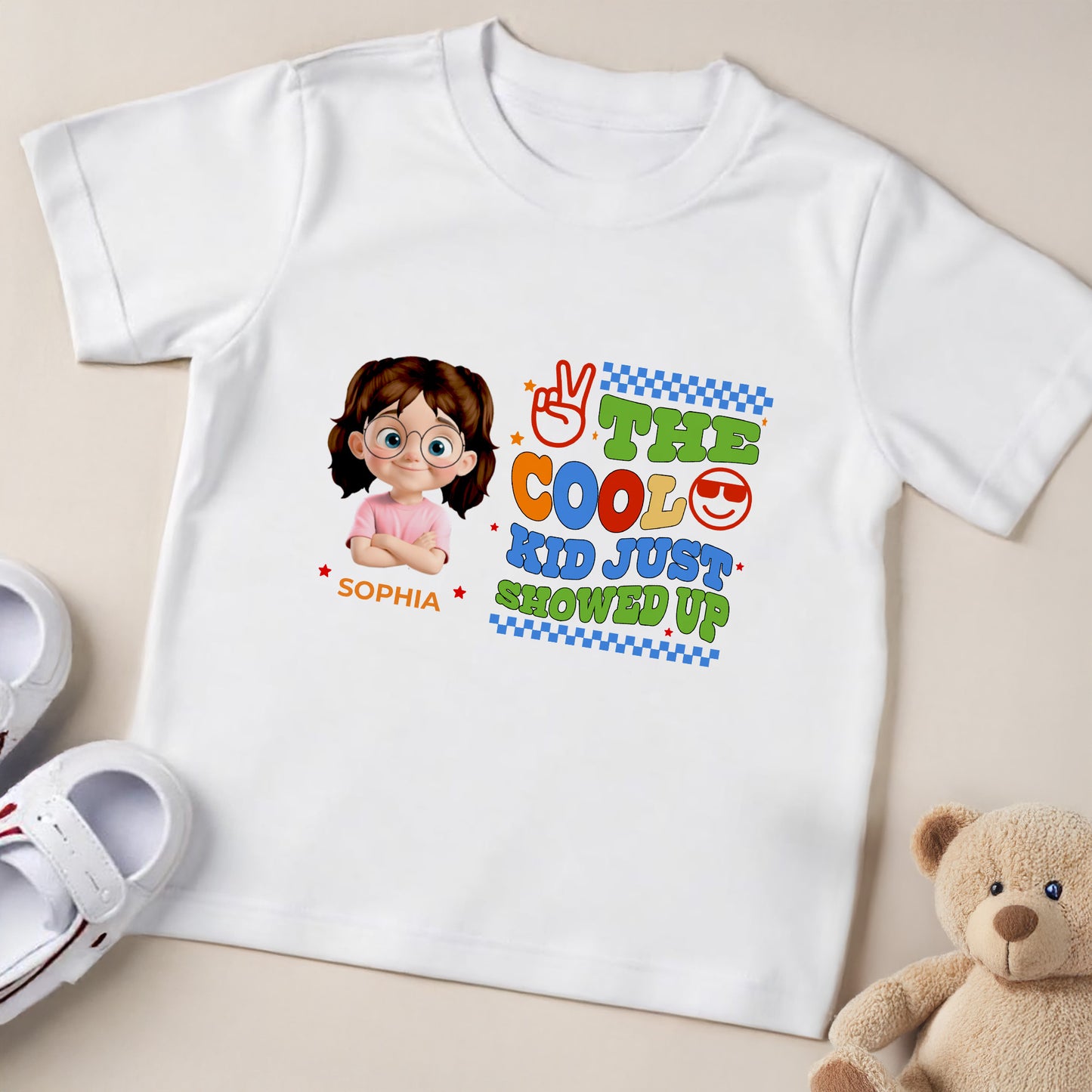 The Cool Kid Just Showed Up T-Shirt - Personalized Custom Youth T-shirt - GRK070_WYOU