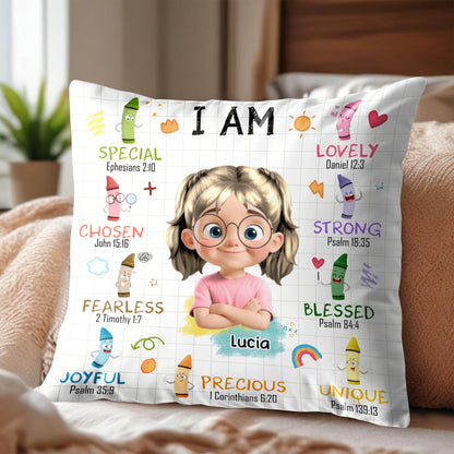 I Am Special, Chosen, Fearless, Lovely Pillow