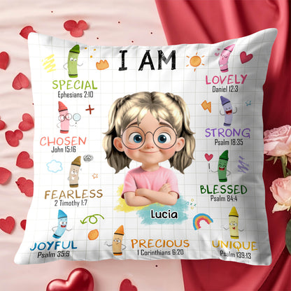 I Am Special, Chosen, Fearless, Lovely Pillow