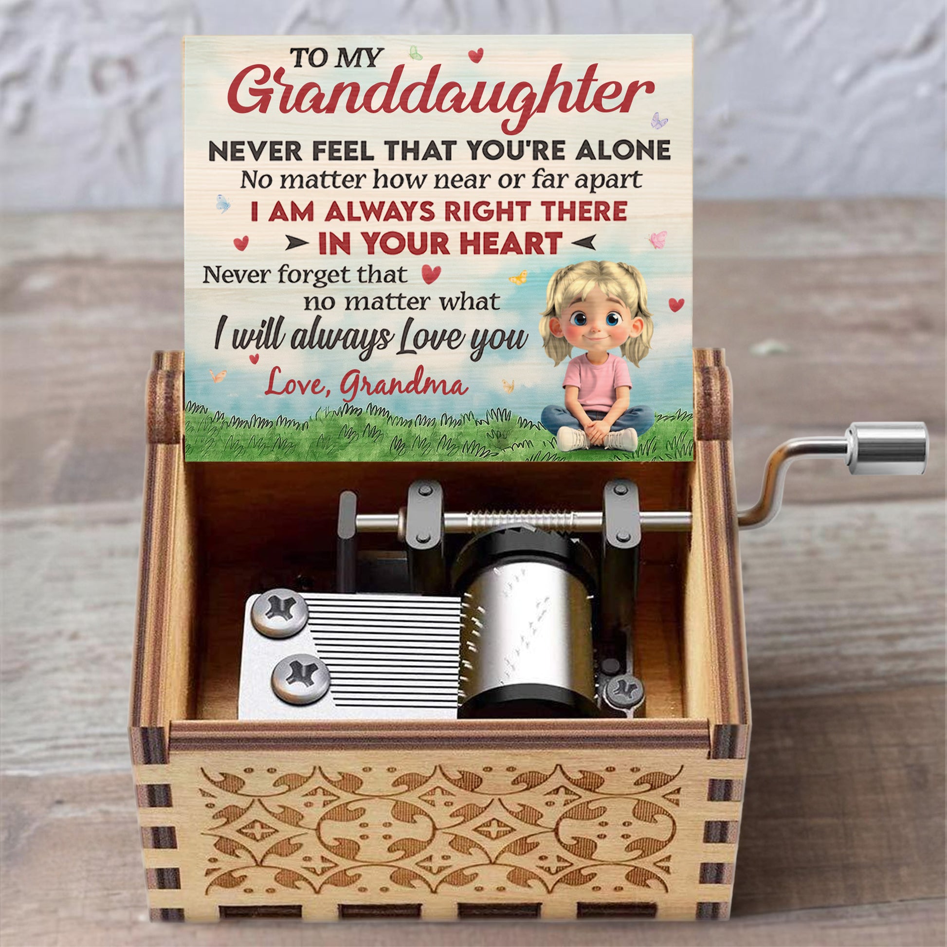 To My Granddaughter, Always Right There In Your Heart