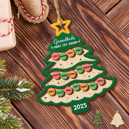 Grandkids Make Life Grand Christmas Tree