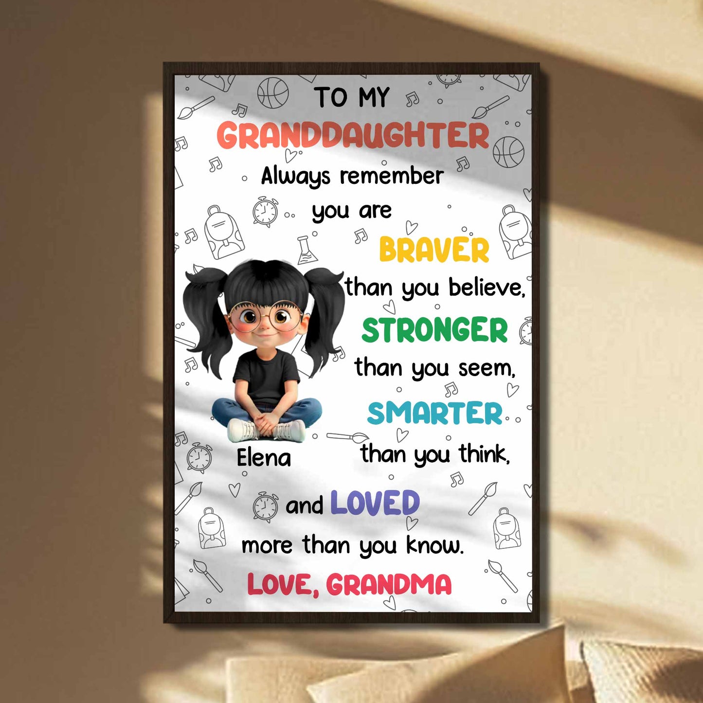 To My Granddaughter, Inspiration and Love Message