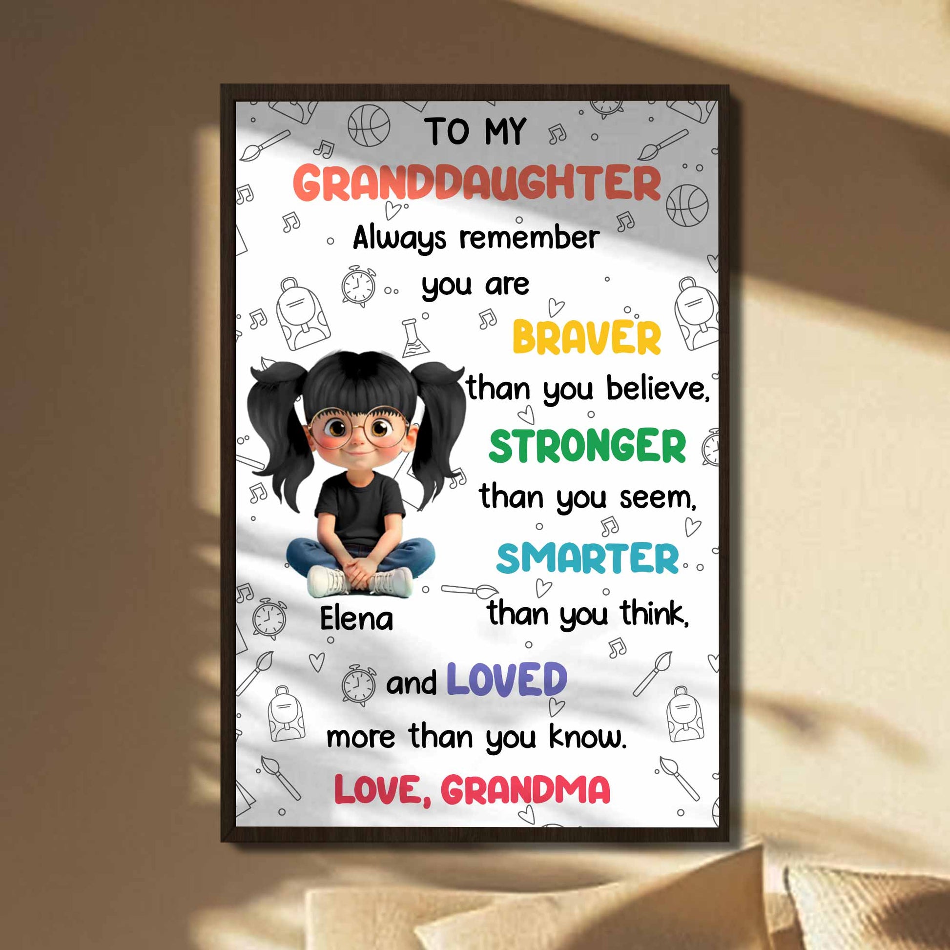 To My Granddaughter, Inspiration and Love Message