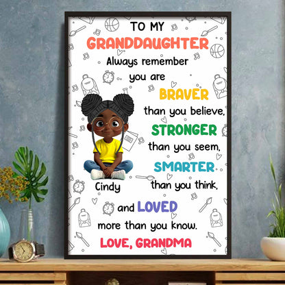 To My Granddaughter, Inspiration and Love Message