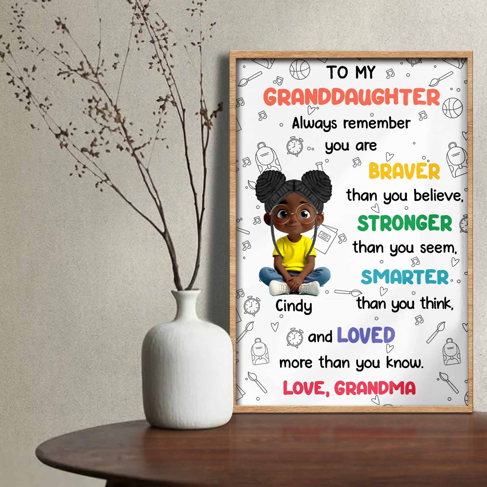 To My Granddaughter, Inspiration and Love Message