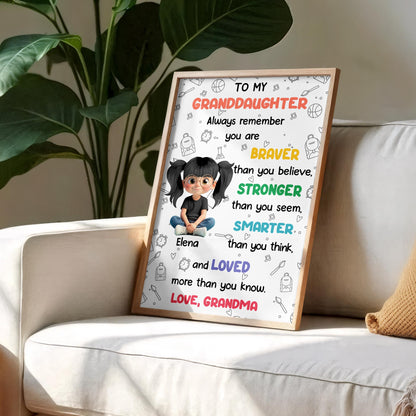 To My Granddaughter, Inspiration and Love Message