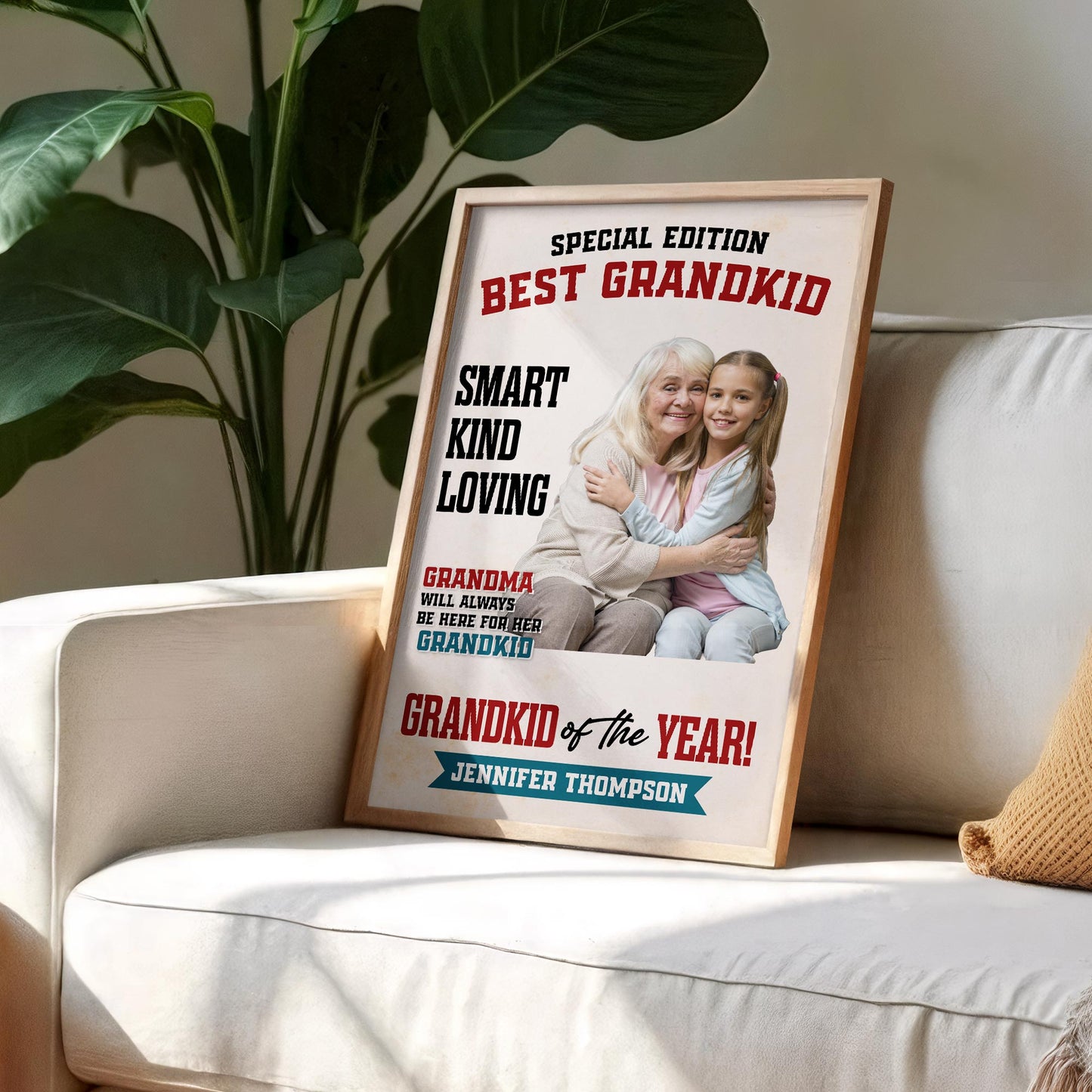 Special Edition Best Grandkid, Grandmother And Granddaughter - Personalized Custom Vertical Poster - GRK112_VPOS