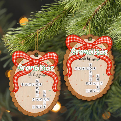 Grandkids Make Life Grand With Ribbon And Snowflakes