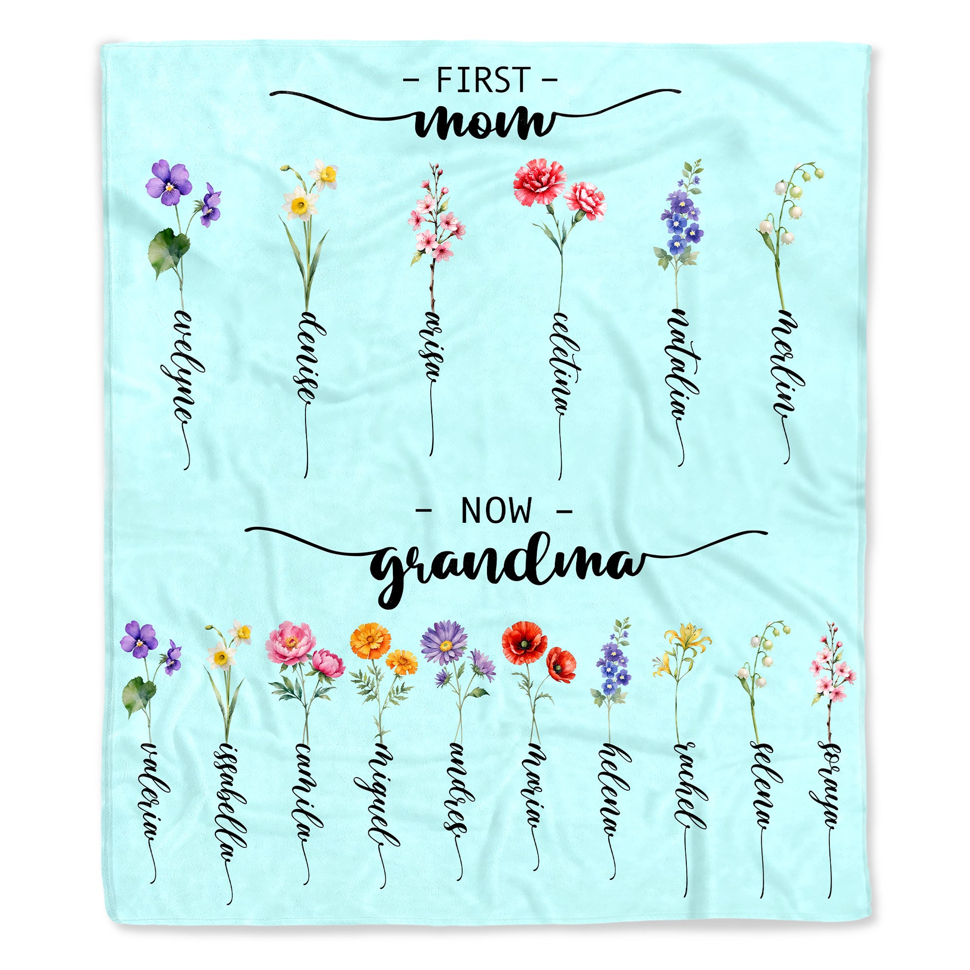 First Mom Now Grandma Transition With Floral Beauty
