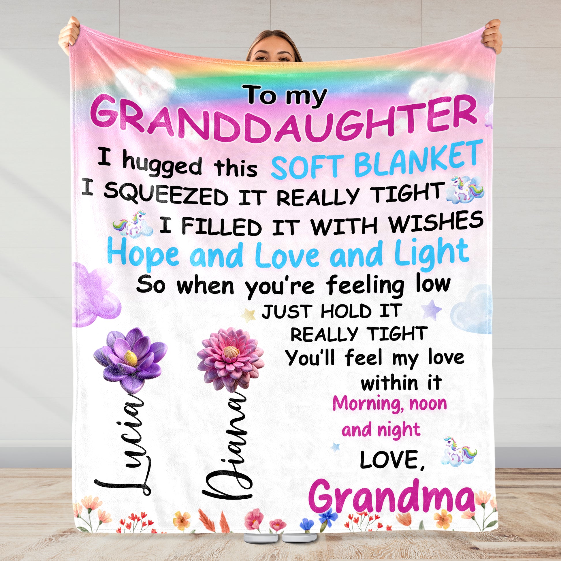 Custom Family and Pet Silhouette Blanket