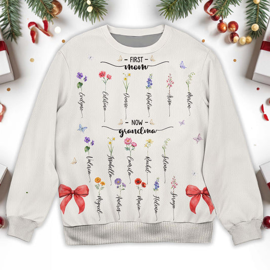 From Mom To Grandma Journey With Love And Flowers Sweatshirt