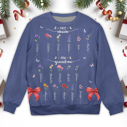 From Mom To Grandma Journey With Love And Flowers Sweatshirt