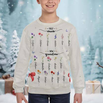 From Mom To Grandma Journey With Love And Flowers Sweatshirt
