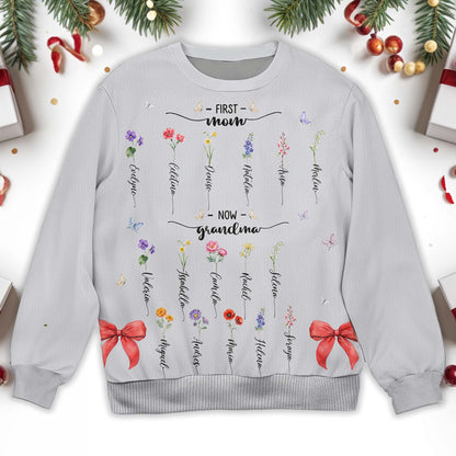 From Mom To Grandma Journey With Love And Flowers Sweatshirt