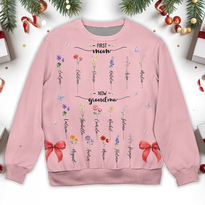 From Mom To Grandma Journey With Love And Flowers Sweatshirt