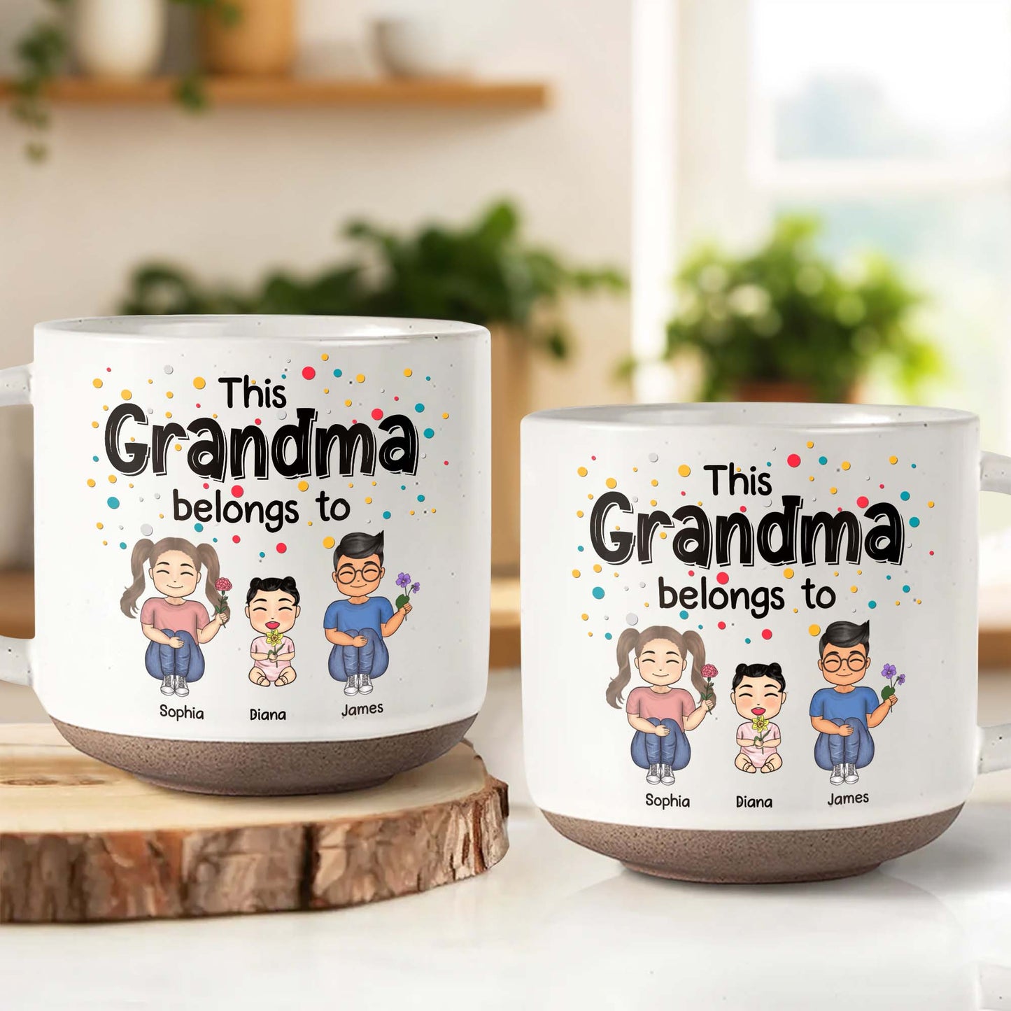 This Grandma Belongs To Cartoon Figures Mug