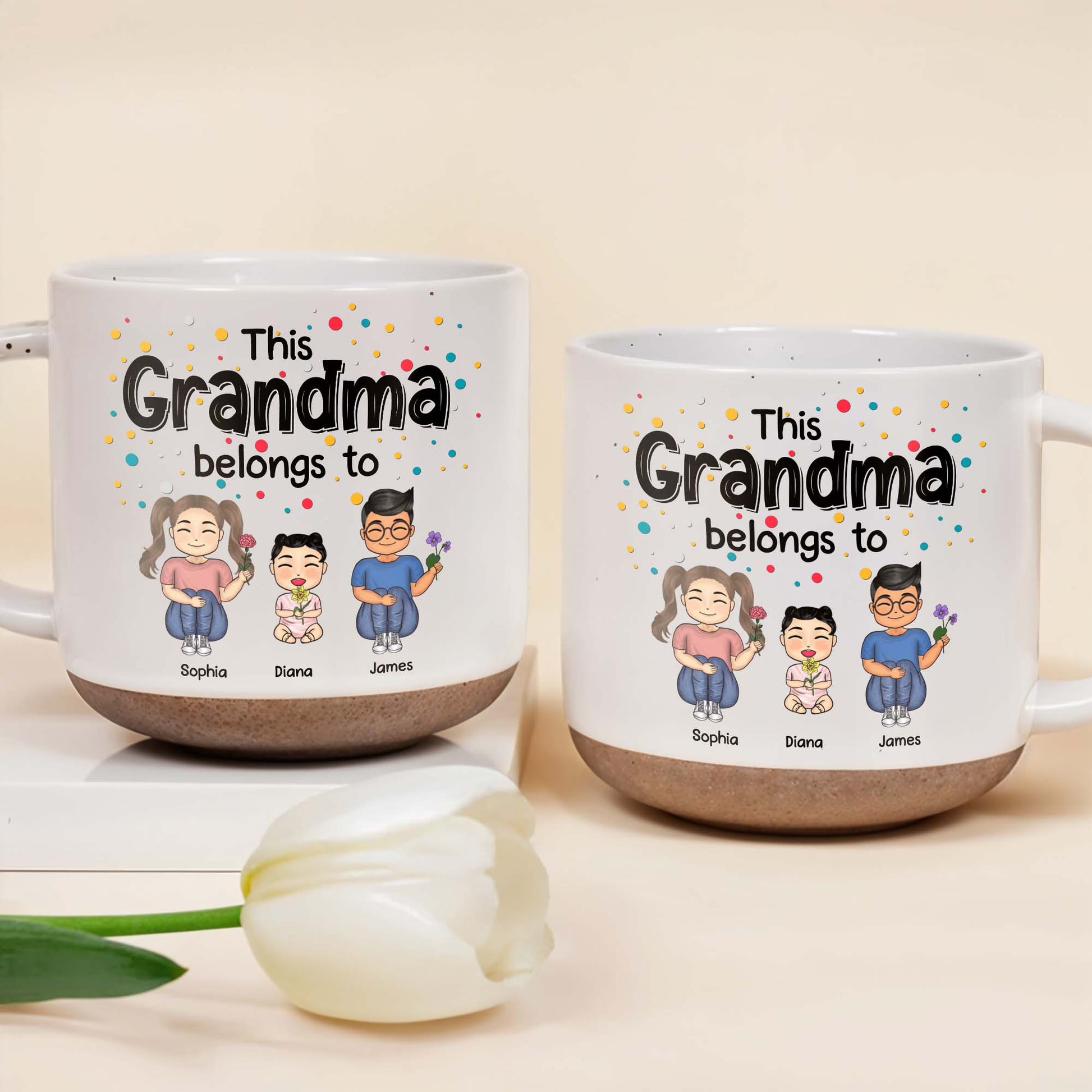 This Grandma Belongs To Cartoon Figures Mug