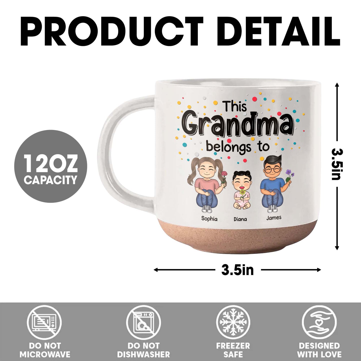 This Grandma Belongs To Cartoon Figures Mug