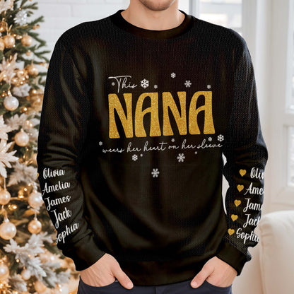 Golden Nana Wears Her Heart On Her Sleeve With Snowflakes