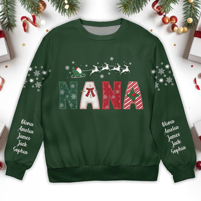 Celebrate The Joyful Holiday Season With Sleigh and Snowman Jumper - Personalized Custom Ugly Sweatshirt, Unisex Wool Jumper  - GRM027_TWS