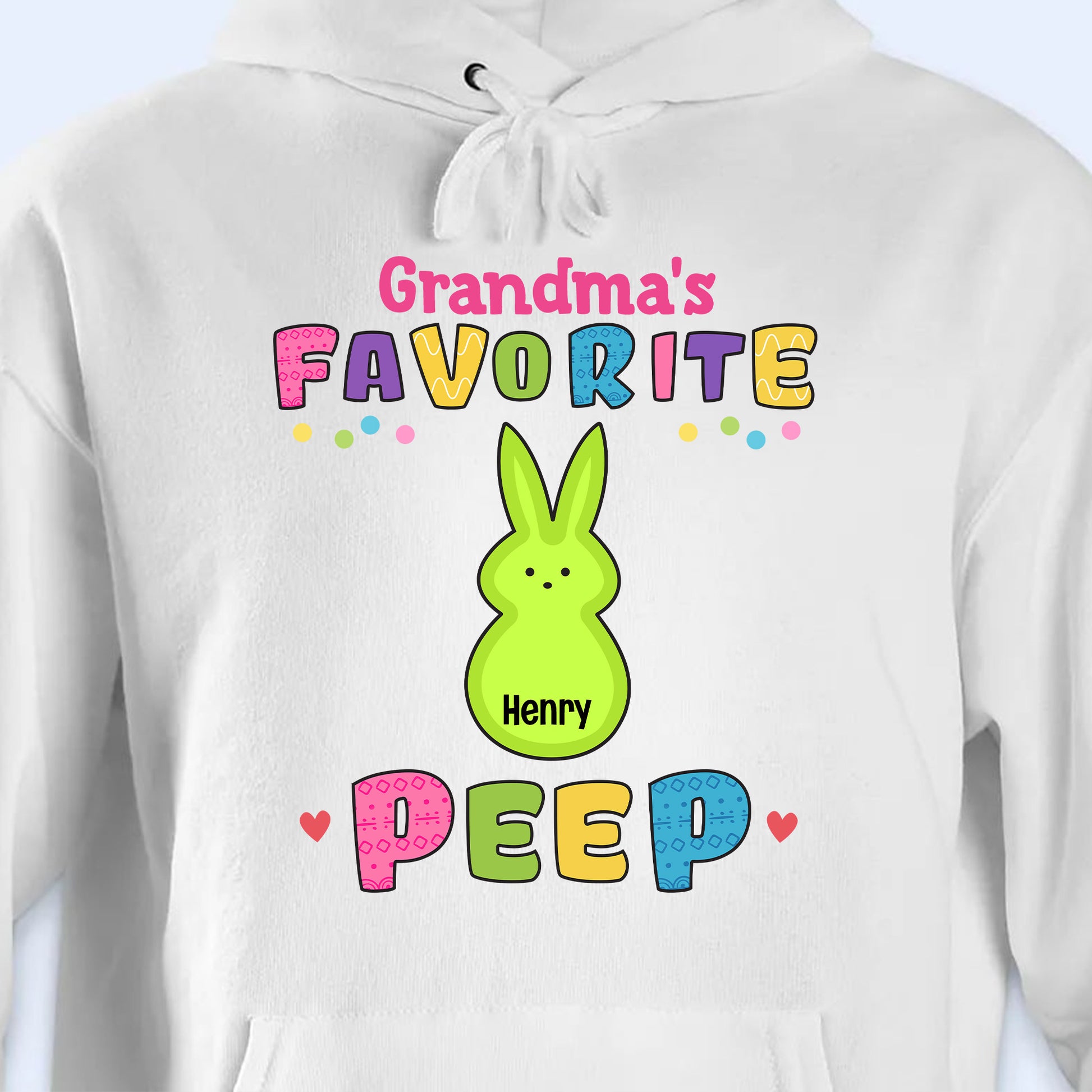 Grandma's Favorite Peep, Bunny and Colorful Letters