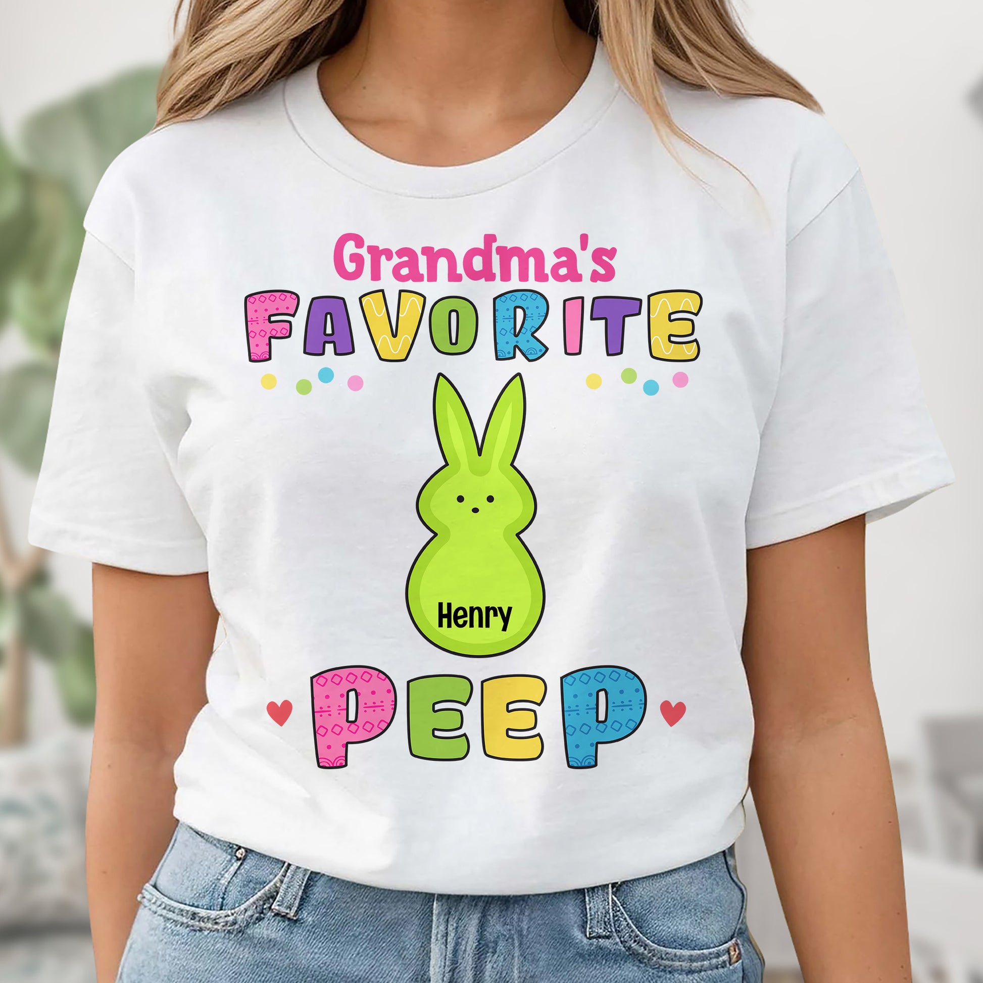 Grandma's Favorite Peep, Bunny and Colorful Letters