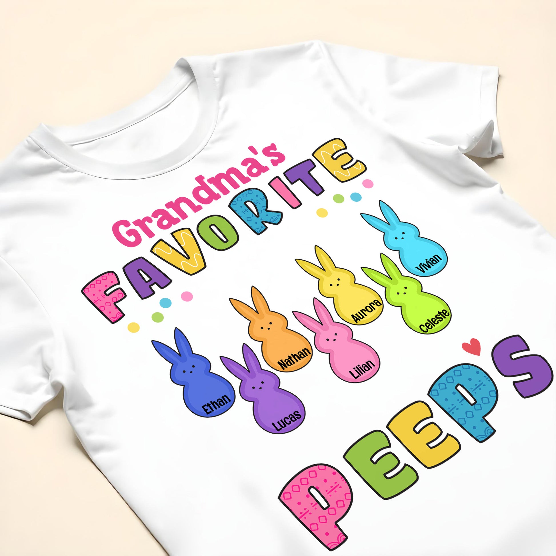 Grandma's Favorite Peep, Bunny and Colorful Letters