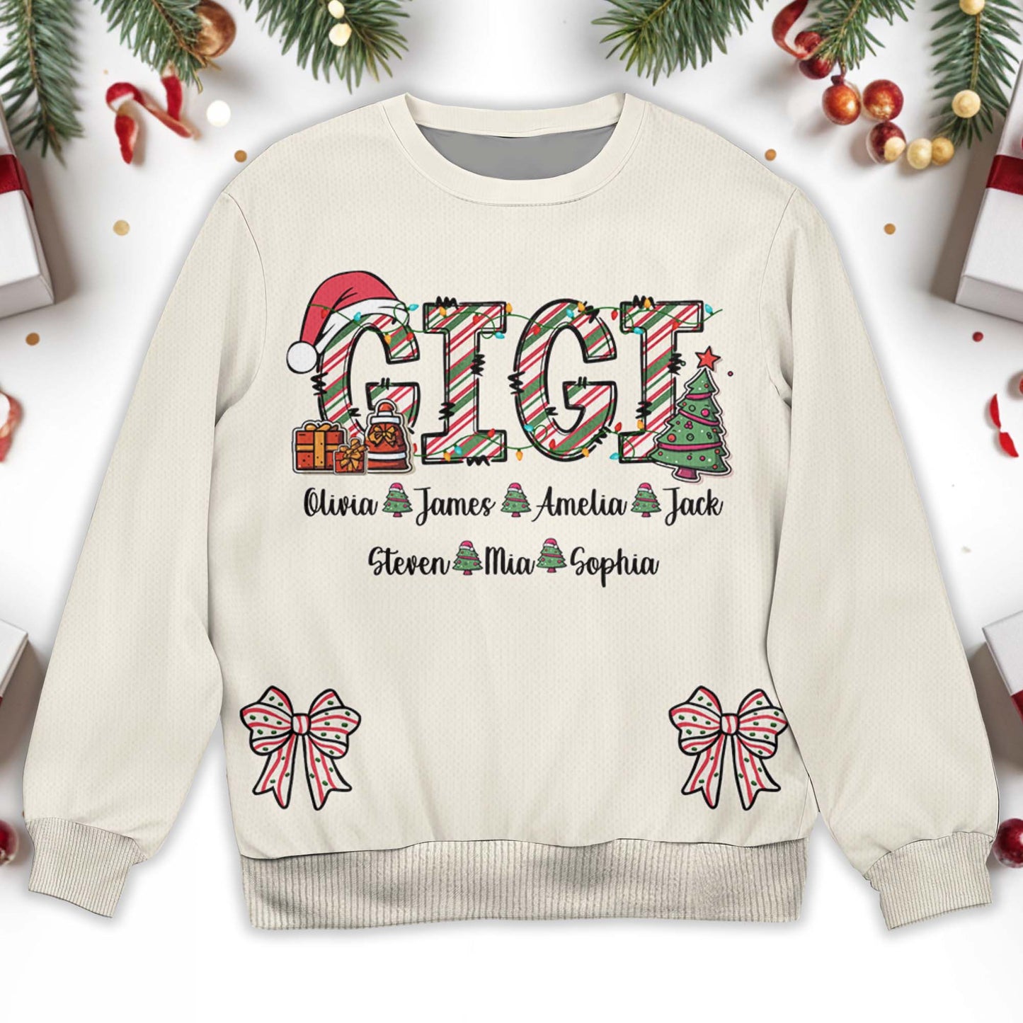 Festive Family Christmas Tree and Gifts Design