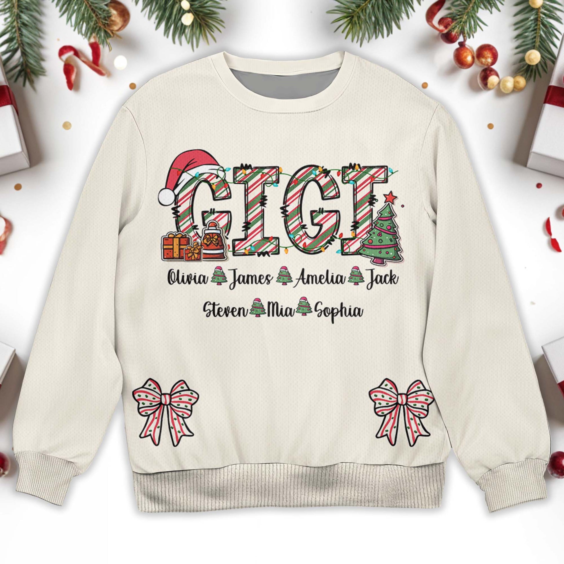 Festive Family Christmas Tree and Gifts Design