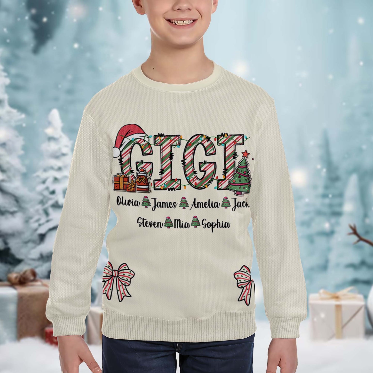 Festive Family Christmas Tree and Gifts Design