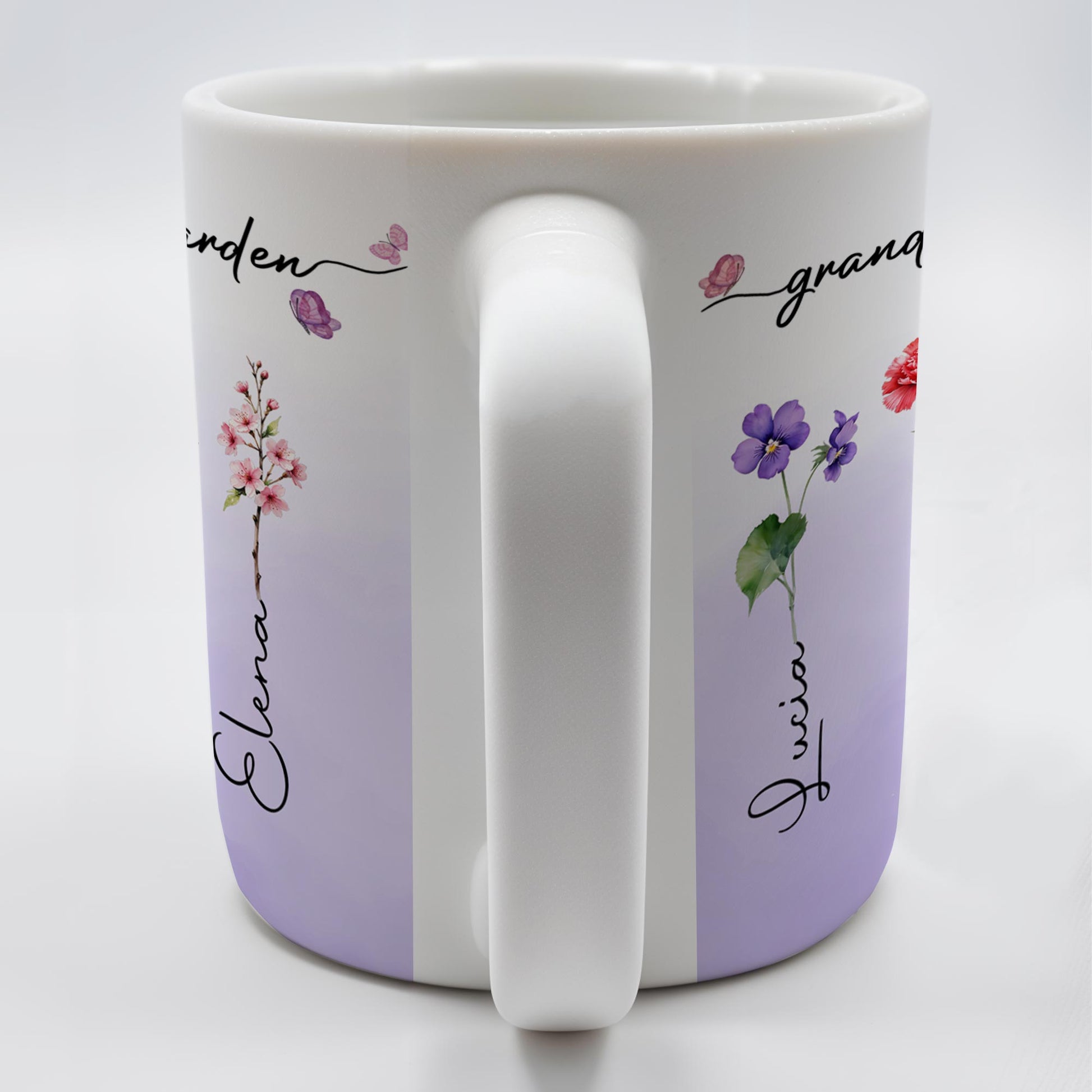 Grandma's Garden Personalized Colorful Flowers Mug