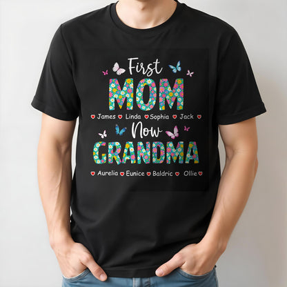 First Mom Now Grandma, Butterflies and Flowers
