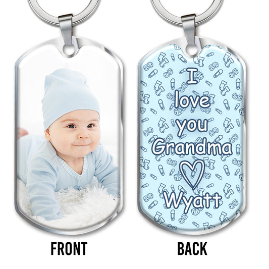 Cherished Bond Between Grandma And Grandchild - Personalized Custom Keychain - GRM048_KCH