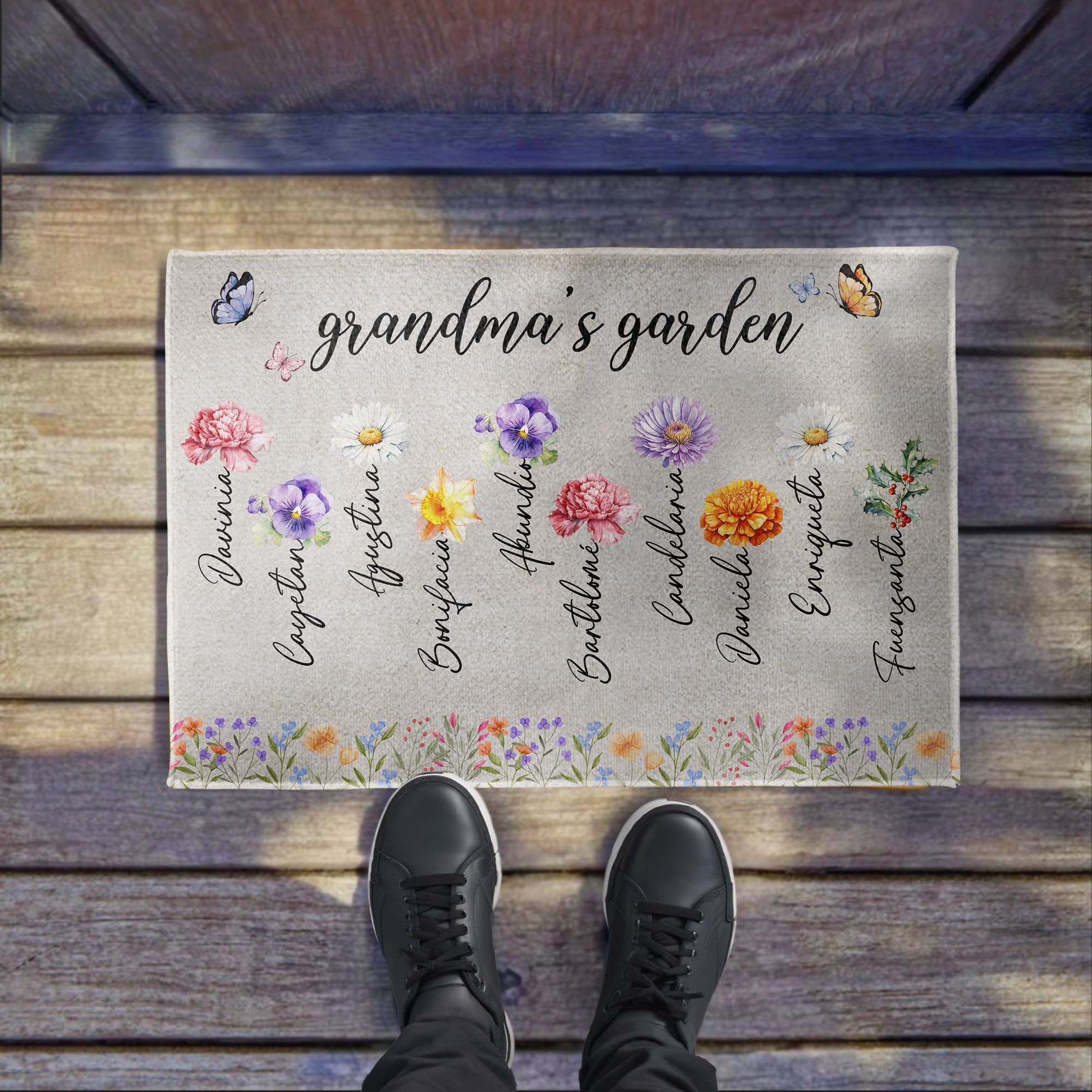 Grandma's Garden Where Love Blooms With Colorful Flowers