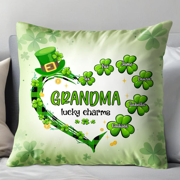Grandma Lucky Charms, Four-Leaf Clovers And Leprechaun Hat