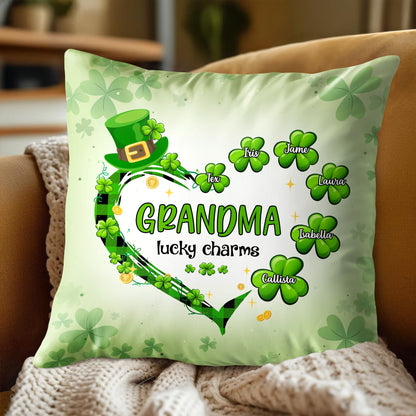 Grandma Lucky Charms, Four-Leaf Clovers And Leprechaun Hat