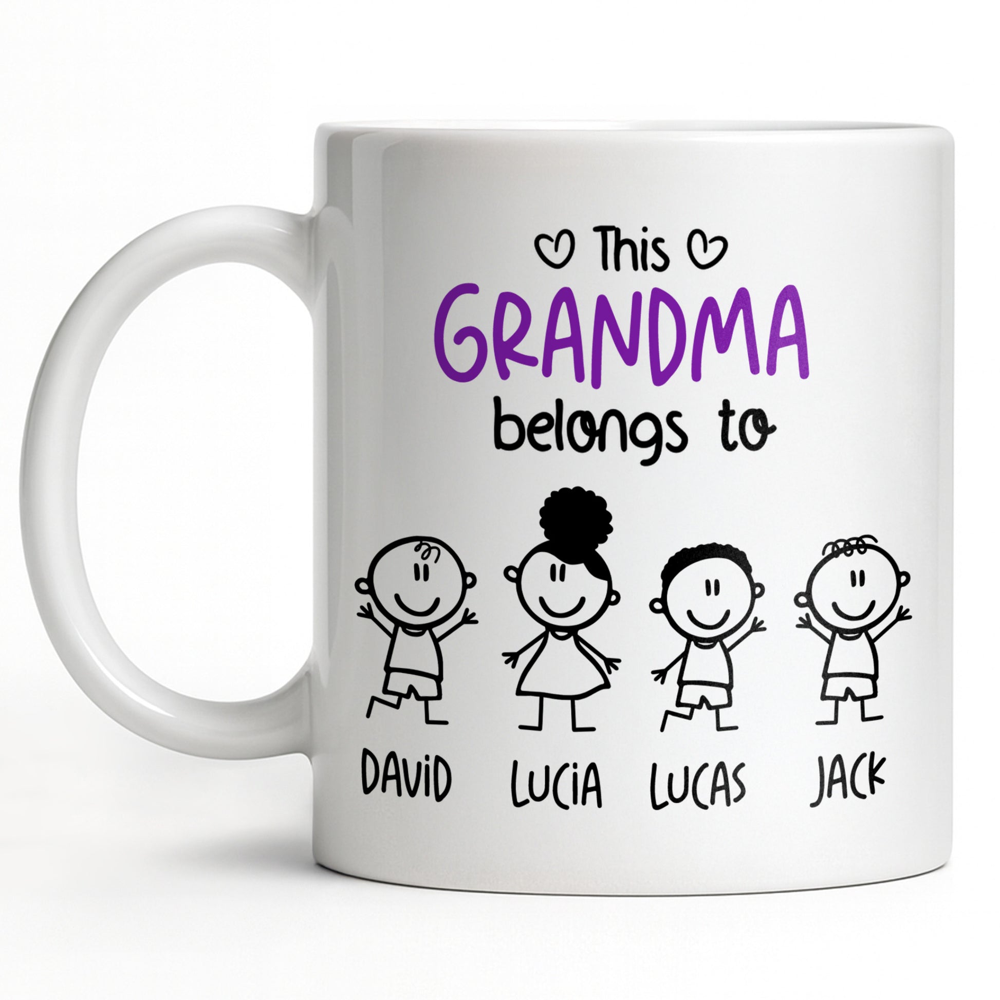 This Grandma Belongs To, Stick Figures And Hearts