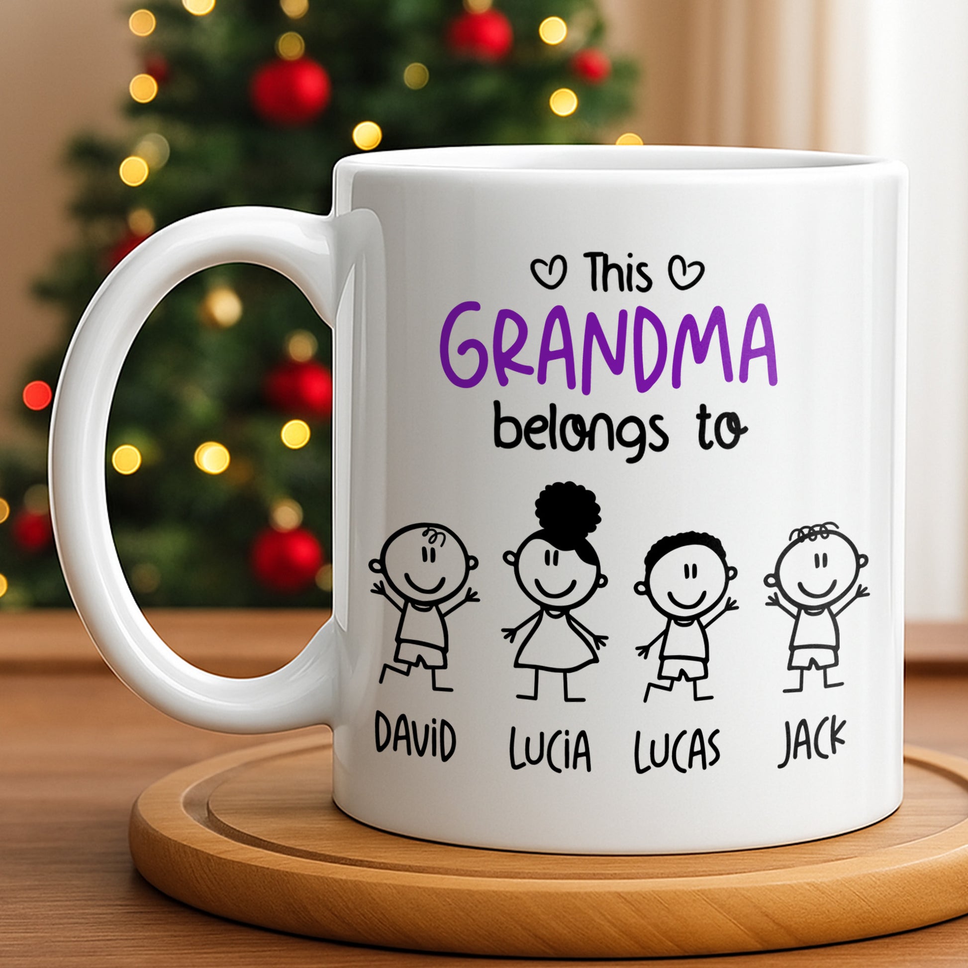 This Grandma Belongs To, Stick Figures And Hearts