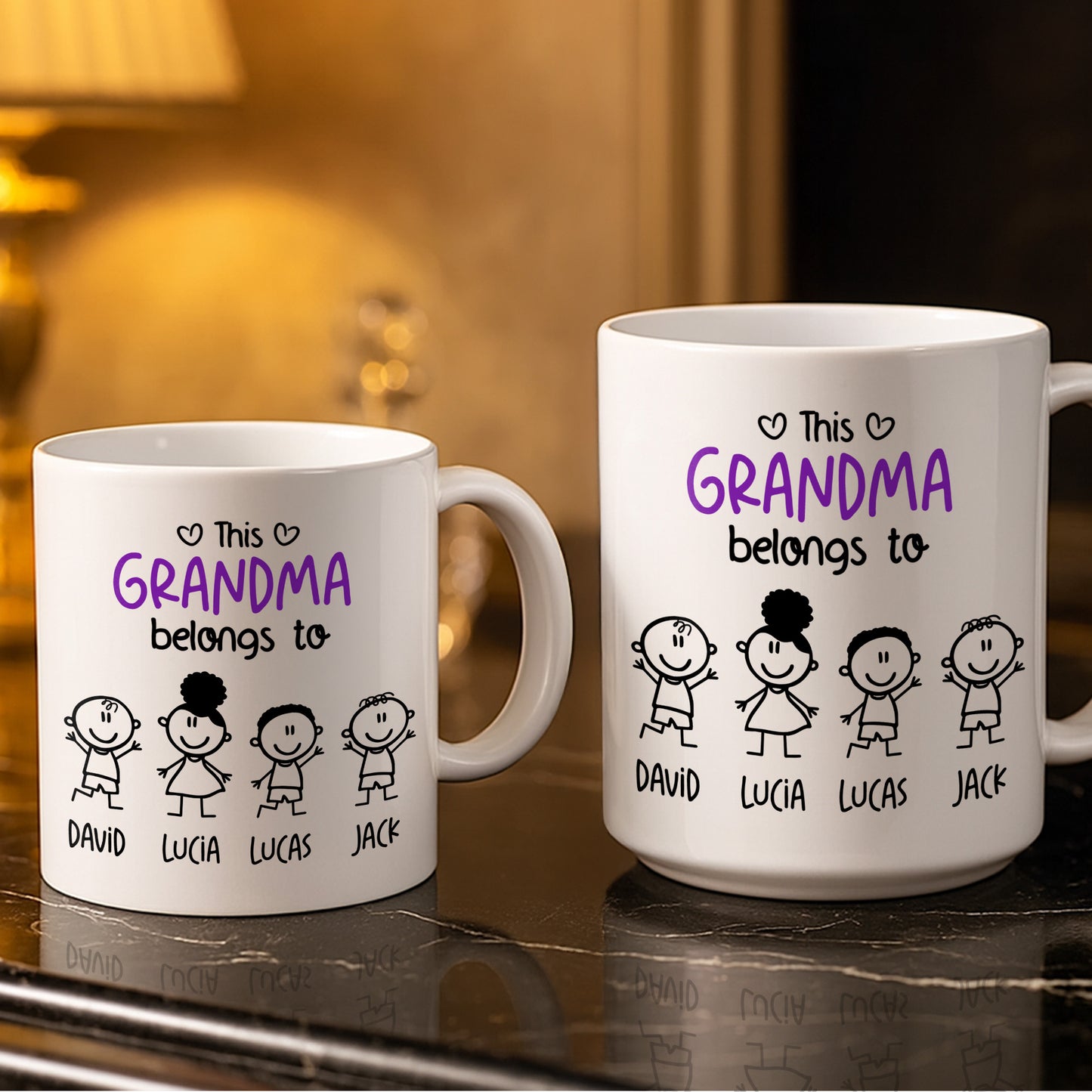 This Grandma Belongs To, Stick Figures And Hearts