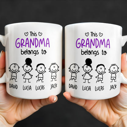 This Grandma Belongs To, Stick Figures And Hearts