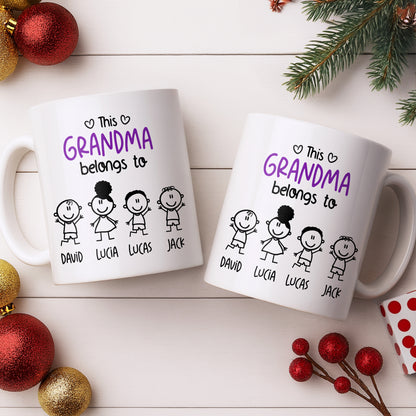 This Grandma Belongs To, Stick Figures And Hearts