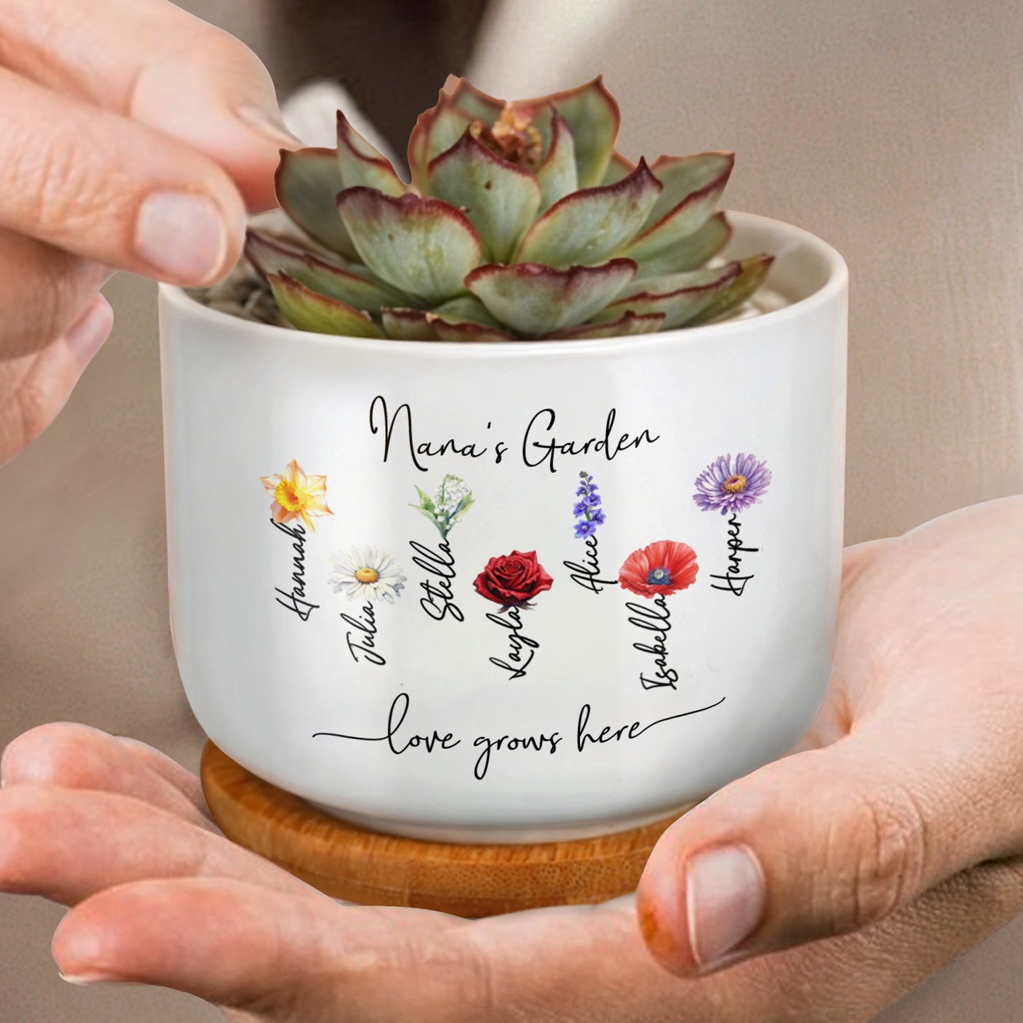 Nana's Garden Love Grows Here, Flowers