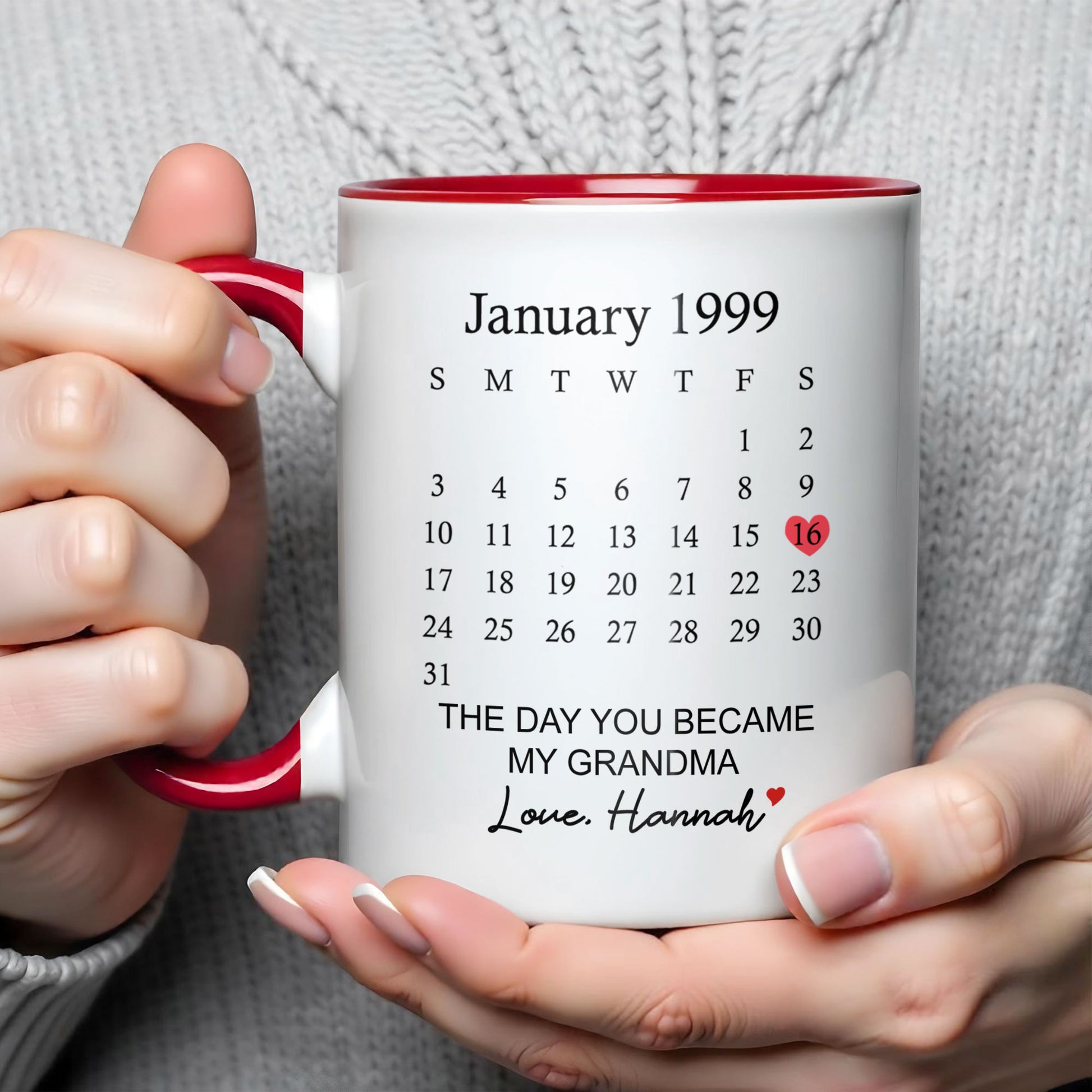The Day You Became My Grandma Calendar Design