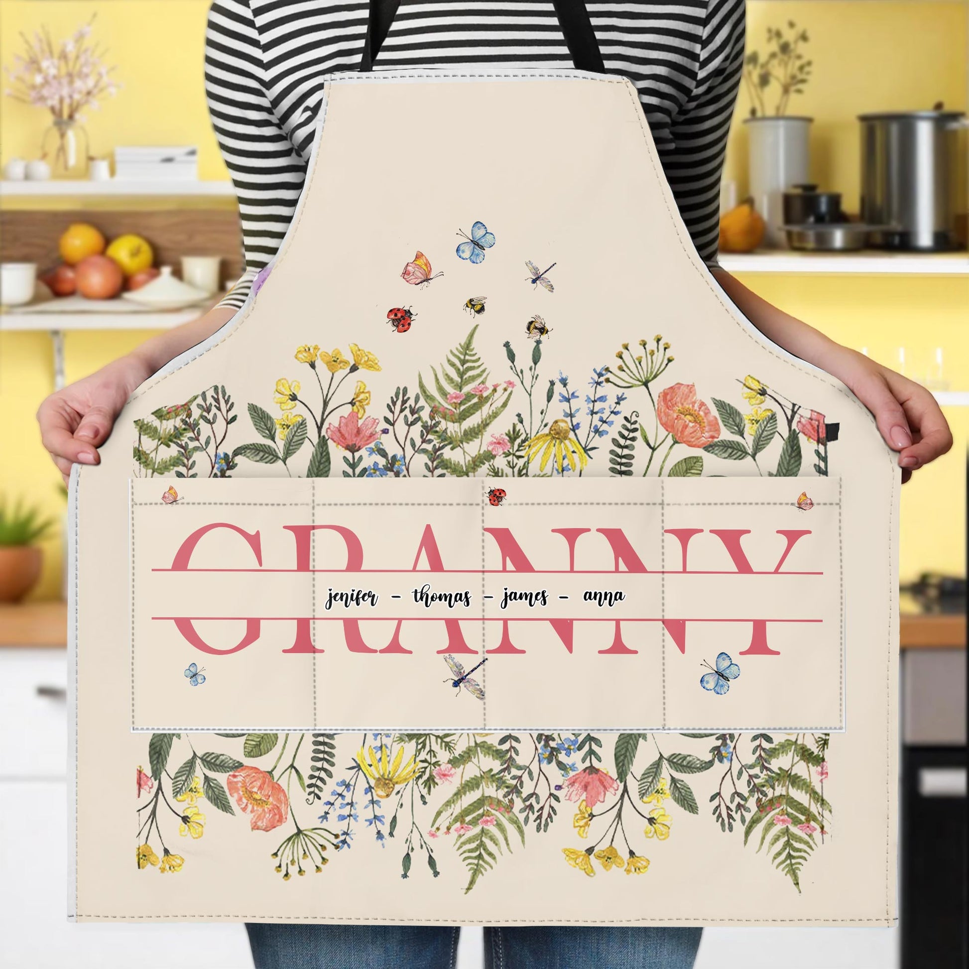Granny, Flowers and Butterflies Apron