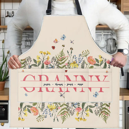 Granny, Flowers and Butterflies Apron