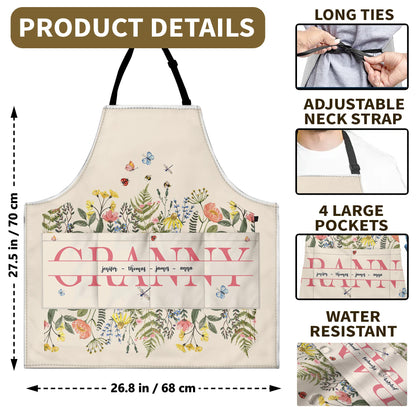 Granny, Flowers and Butterflies Apron