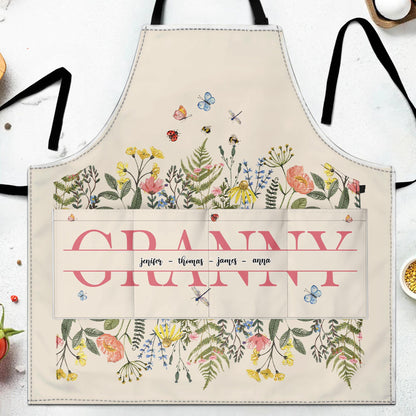 Granny, Flowers and Butterflies Apron