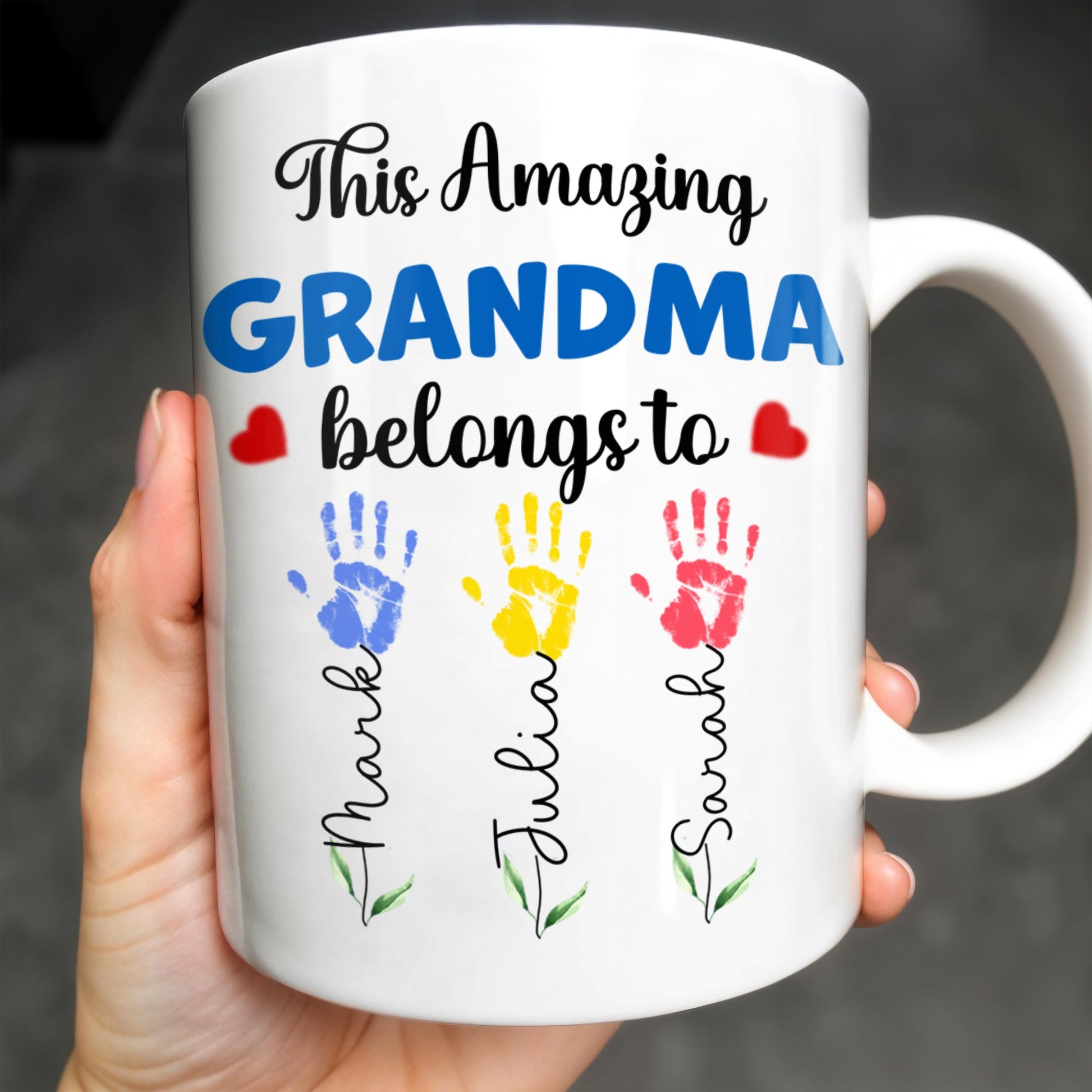 This Amazing Grandma Belongs To, Handprints