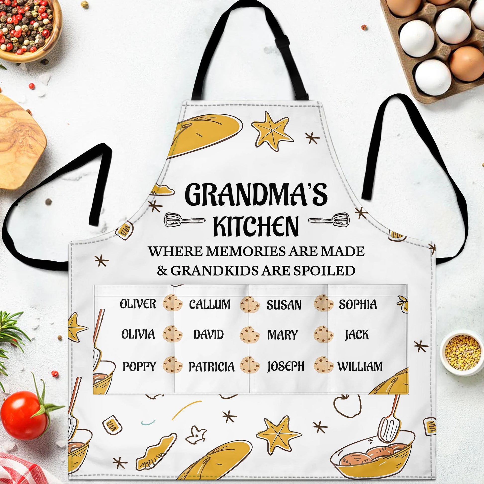 Grandma's Kitchen Where Memories Are Made & Grandkids Are Spoiled, Bread and Kitchen Tools