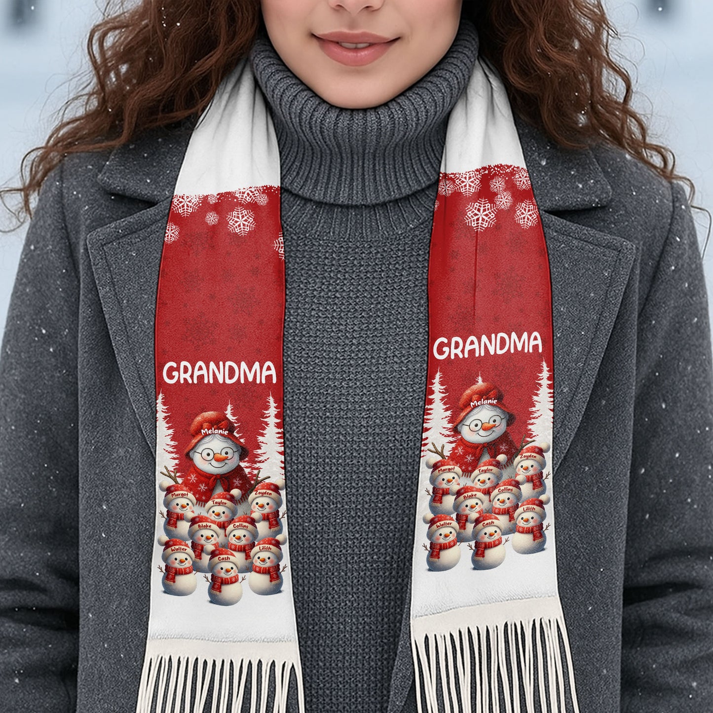 To Grandma Wishing You A Warm Cozy Christmas Snowmen
